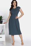 Zivame 2 Mile Fashion Knit Poly Mid Calf Length Nightdress - Stormy Weather — thumbnail 2